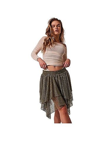 Free People Intimately All Season Half Slip Skirt Metallic Mesh Balletcore Bohemian Casual Skirt (view 1)