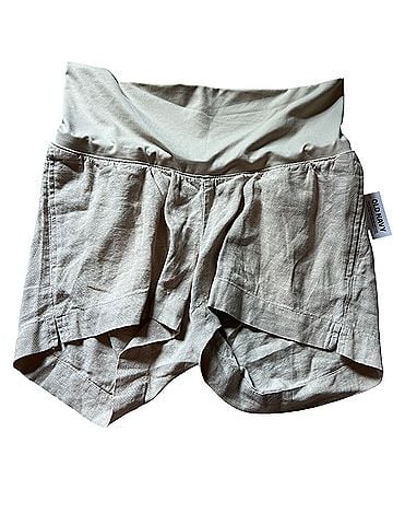 Old Navy maternity linen blend Khaki Shorts (view 1)