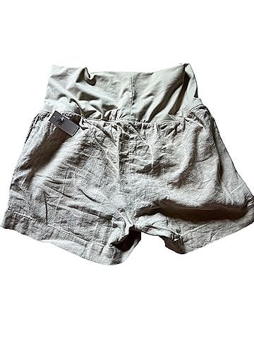 Old Navy maternity linen blend Khaki Shorts (view 2)
