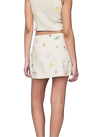 Gap Linen-Blend Mini Skort Skort (view 2)