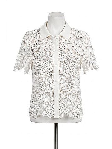 Love Token Amy Lace Top in White (view 1)