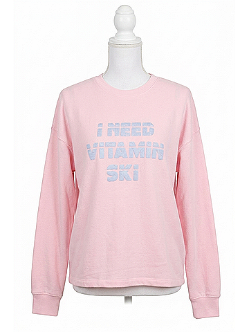 P.J. Salvage I Need Vitamin Ski Lounge Top in Pastel Pink (view 1)