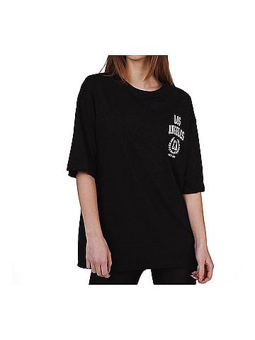 Ambar La Logo Relaxed Fit T-Shirt in Black (view 2)