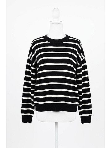 Mikarose Ralphie Striped Sweater in Black (view 1)