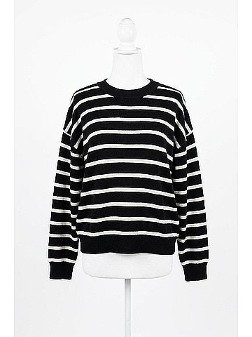 Mikarose Ralphie Striped Sweater in Black (view 1)
