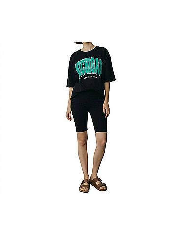 Ambar Michigan Printed Short Sleeve T-Shirt in Anthracite (view 2)