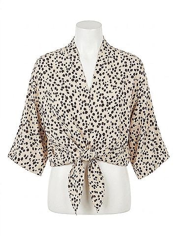 Fifteen Twenty Bernice Tie-Front Top in Print (view 1)