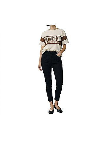 Ambar New York City Printed Short Sleeve T-Shirt in Stone (view 2)