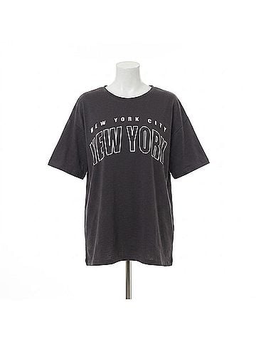 Ambar New York City Logo Relaxed Fit T-Shirt in Antracite (view 1)