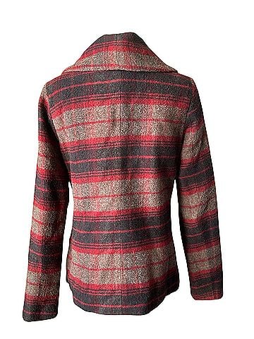 BB Dakota Plaid Asymmetric Zip Jacket Jacket (view 2)
