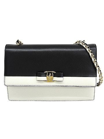 Salvatore Ferragamo Salvatore Ferragamo - Excellent condition Vara ribbon chain bag/shoulder bag for women, black and white. (view 1)