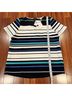 Pleione Stripes Blue White T-Shirt Size S - photo 6