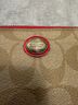 Coach 100% Leather Solid Tan Pink Wallet One size - photo 4