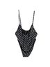 Lingswallow Polka Dots Black White One Piece Swimsuit Size XL - photo 1