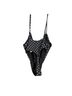Lingswallow Polka Dots Black White One Piece Swimsuit Size XL - photo 2