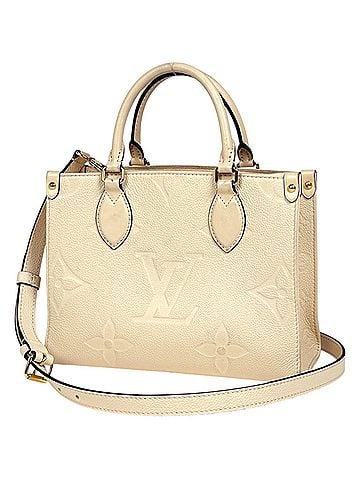 Louis Vuitton Louis Vuitton OnTheGo PM Handbag, 2-Way, Monogram Empreinte, Cream, M46569, Women's (view 1)