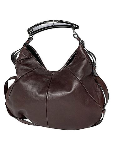 Yves Saint Laurent Yves Saint Laurent Mombasa Leather Shoulder Bag, Brown, 95363, Women's (view 1)