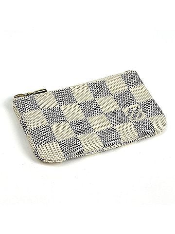 Louis Vuitton Louis Vuitton Pochette Clé Wallet/Coin Case with Keyring, Damier Azur White, N62659, Women's (view 2)