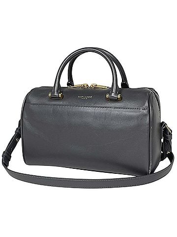 Yves Saint Laurent Yves Saint Laurent Saint Laurent Paris Baby Duffle 2-Way Leather Handbag, Gray, 533481, Women's (view 1)