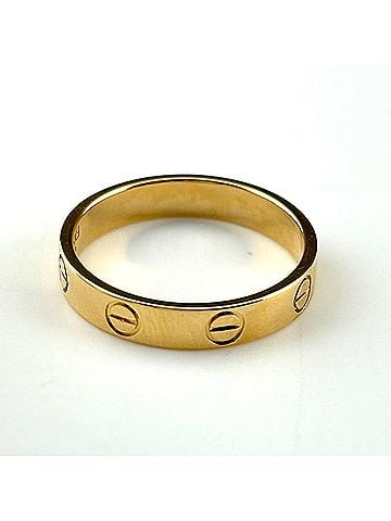 Cartier Cartier Mini Love Ring, Yellow Gold (YG), 750, Women's Ring (view 2)