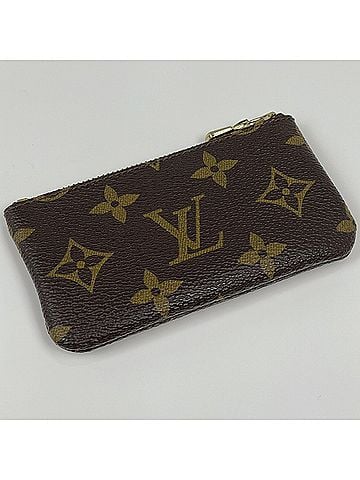 Louis Vuitton Louis Vuitton Pochette Clé Wallet/Coin Case with Keyring, Monogram Brown, M62650, Women's (view 2)