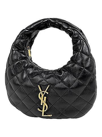 Yves Saint Laurent Yves Saint Laurent Icarino Quilted Leather Handbag, Black, 851689, Women's (view 1)