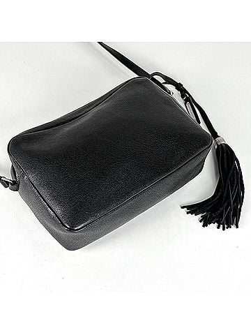 Yves Saint Laurent Yves Saint Laurent YVES SAINT LAURENT Shoulder Bag Lou Fringe Leather Black 470299 Women's (view 2)