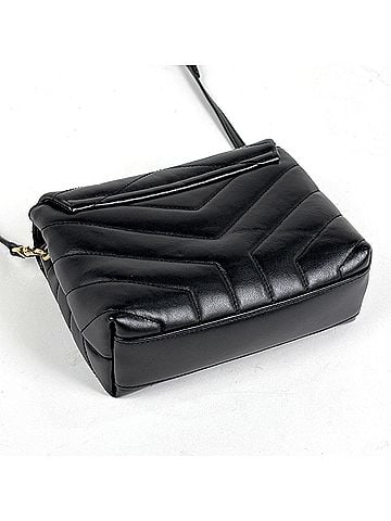 Yves Saint Laurent Yves Saint Laurent Lulu Toy Bag Shoulder Leather Black 678401 Women's (view 2)