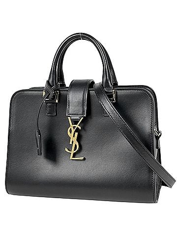 Yves Saint Laurent Yves Saint Laurent Baby Cabas Handbag, 2-way, Leather, Black, 568853, Women's (view 1)
