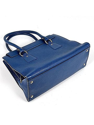 Salvatore Ferragamo Salvatore Ferragamo Gancini 2-way Leather Handbag, Blue, F293, Women's (view 2)