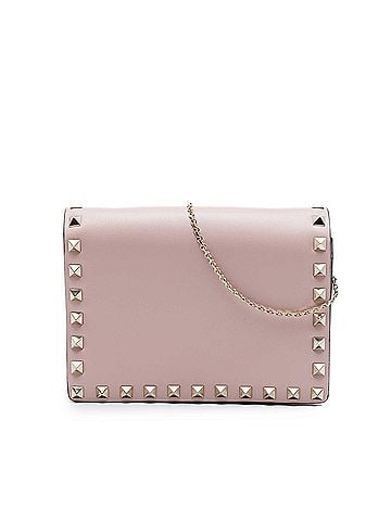 Valentino Leather Rockstud Chain Pouch (view 1)