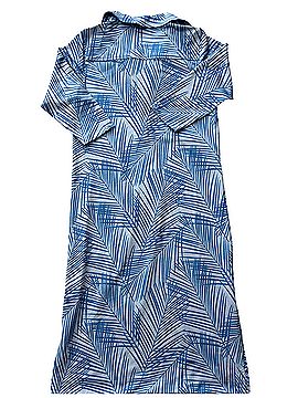 Vineyard Vines Blue Palm-Print Maxi Shirt Dress Casual Dress (view 2)