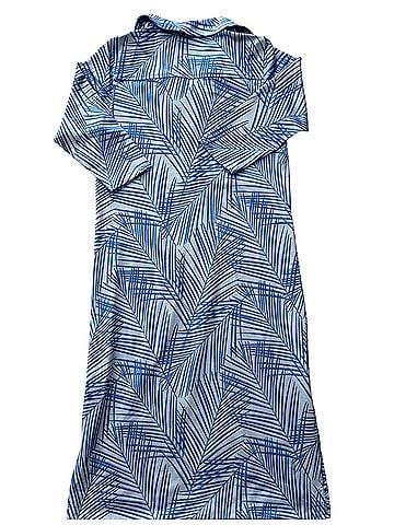 Vineyard Vines Blue Palm-Print Maxi Shirt Dress Casual Dress (view 2)