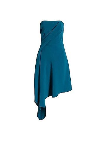 Amsale Asymmetric Strapless Cocktail Dress Cocktail Dress (view 2)