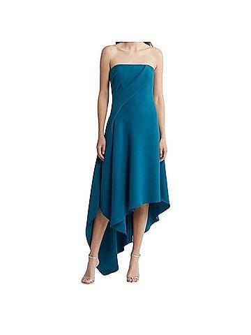 Amsale Asymmetric Strapless Cocktail Dress Cocktail Dress (view 1)