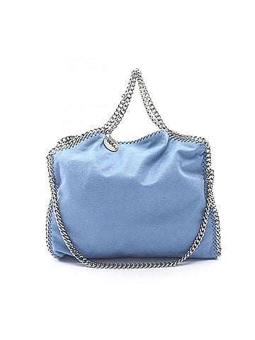 Stella McCartney Stella McCartney Falabella Shaggy Deer Fold Over 2-Way Shoulder Bag/Handbag, Faux Leather, Women's, Blue (view 1)