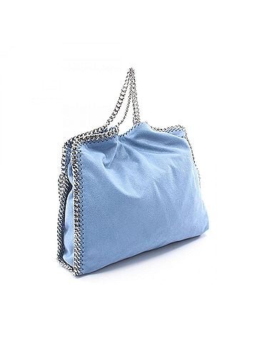 Stella McCartney Stella McCartney Falabella Shaggy Deer Fold Over 2-Way Shoulder Bag/Handbag, Faux Leather, Women's, Blue (view 2)