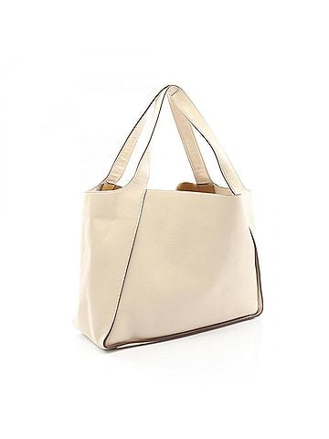 Stella McCartney Stella McCartney Logo Tote Bag Handbag, Faux Leather, Women's, Ivory, 502793 (view 2)