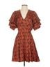 1.State Printed V-Neck Tiered Bubble Puff Sleeve Mini 1.State Cocktail Dress - photo 1