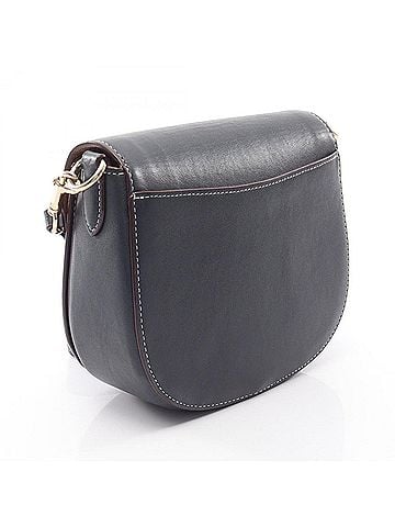 Coach Coach Morgan Saddle Bag Signature Shoulder Handbag Leather Canvas Women's Navy CH143 (view 2)