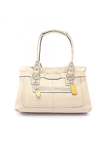 Coach Coach PENELOPE Shoulder Bag/Handbag, Leather, Patent Women's, Ivory/Yellow, F14686 (view 1)