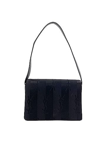Yves Saint Laurent Yves Saint Laurent Logo Stripe Shoulder Bag, Nylon Canvas/Leather, Women's (view 1)