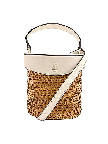 Kate Spade New York Kate Spade Mini Bucket Basket Bag 2-Way Shoulder Leather/Rattan Women's kate spade (view 1)