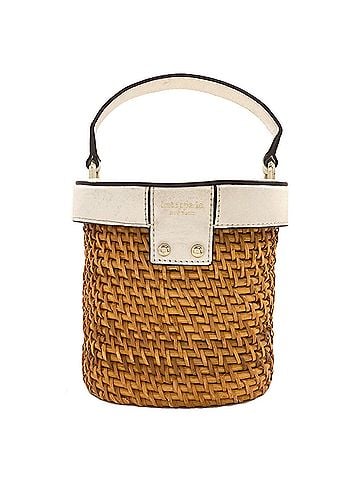 Kate Spade New York Kate Spade Mini Bucket Basket Bag 2-Way Shoulder Leather/Rattan Women's kate spade (view 2)