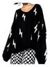 Dressed in LALA 100% Acrylic Graphic Black White Pullover Sweater Size S - photo 1