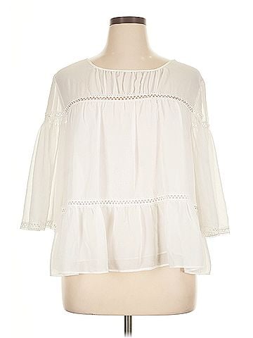 Max Studio Max Studio 3/4 Sleeve Blouse (view 1)