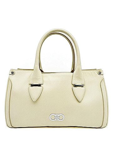 Salvatore Ferragamo Salvatore Ferragamo Tote Bag, Gancini design, Ivory, DY-21 7814 (view 2)