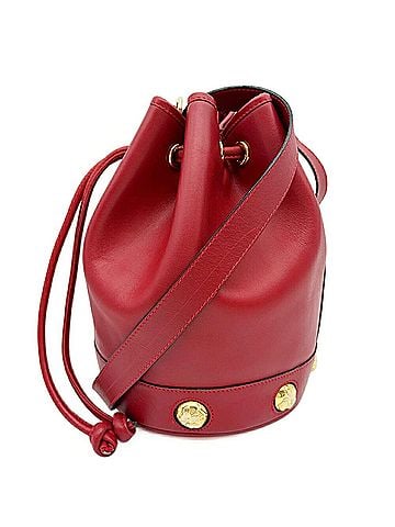 Salvatore Ferragamo Salvatore Ferragamo bag, shoulder gold buttons, leather, red. (view 1)