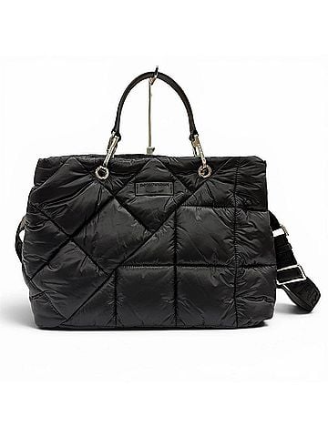 Emporio Armani EMPORIO ARMANI Emporio Armani Logo Shoulder Bag with Pouch, Quilted Leather Handle, 2-Way Tote Bag, Black, Women's (view 1)