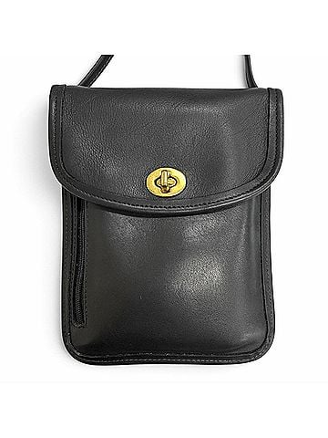 Coach COACH Vintage 6908 Glove Leather Old Coach Turnlock Tourist Pouch Shoulder Bag Black Women's (view 1)
